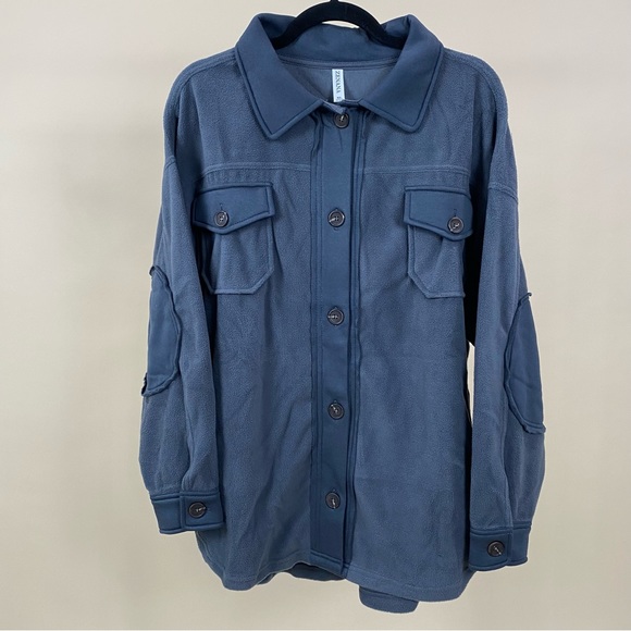 Zenana Oversized Plaid Fleece Shacket